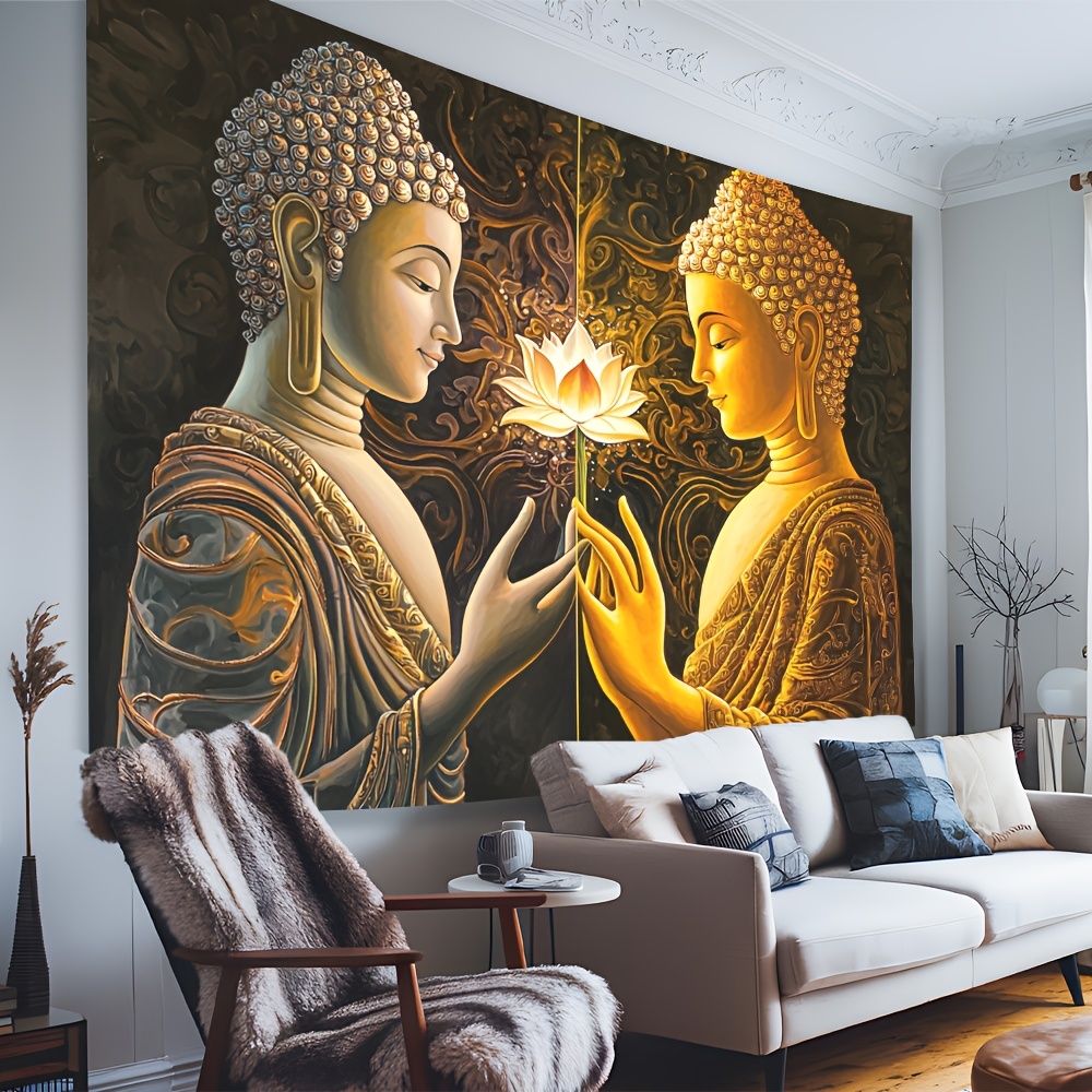 Будда Лотос Настенный Гобелен  – обзор и цена Interior Design Zen Style