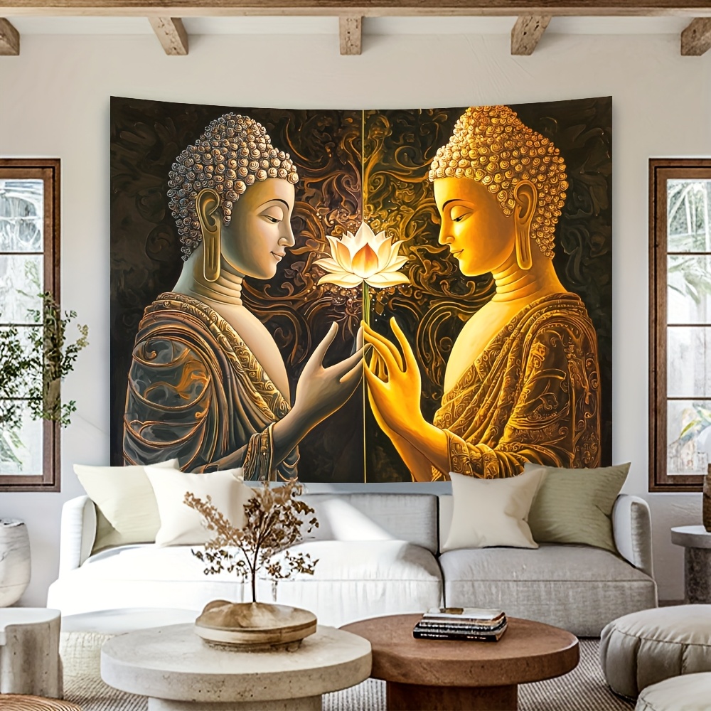 Будда Лотос Настенный Гобелен  – обзор и цена Interior Design Zen Style